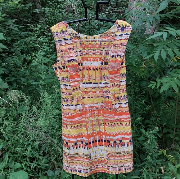 Plenty by Tracy Reese Pleated Shift Dress 8 - Picture 2 of 12